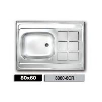 سینک معمولی براق اخوان (6cr)تک لگن سایز 60*80
